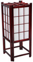 18" Window Pane Shoji Lamp - Rosewood