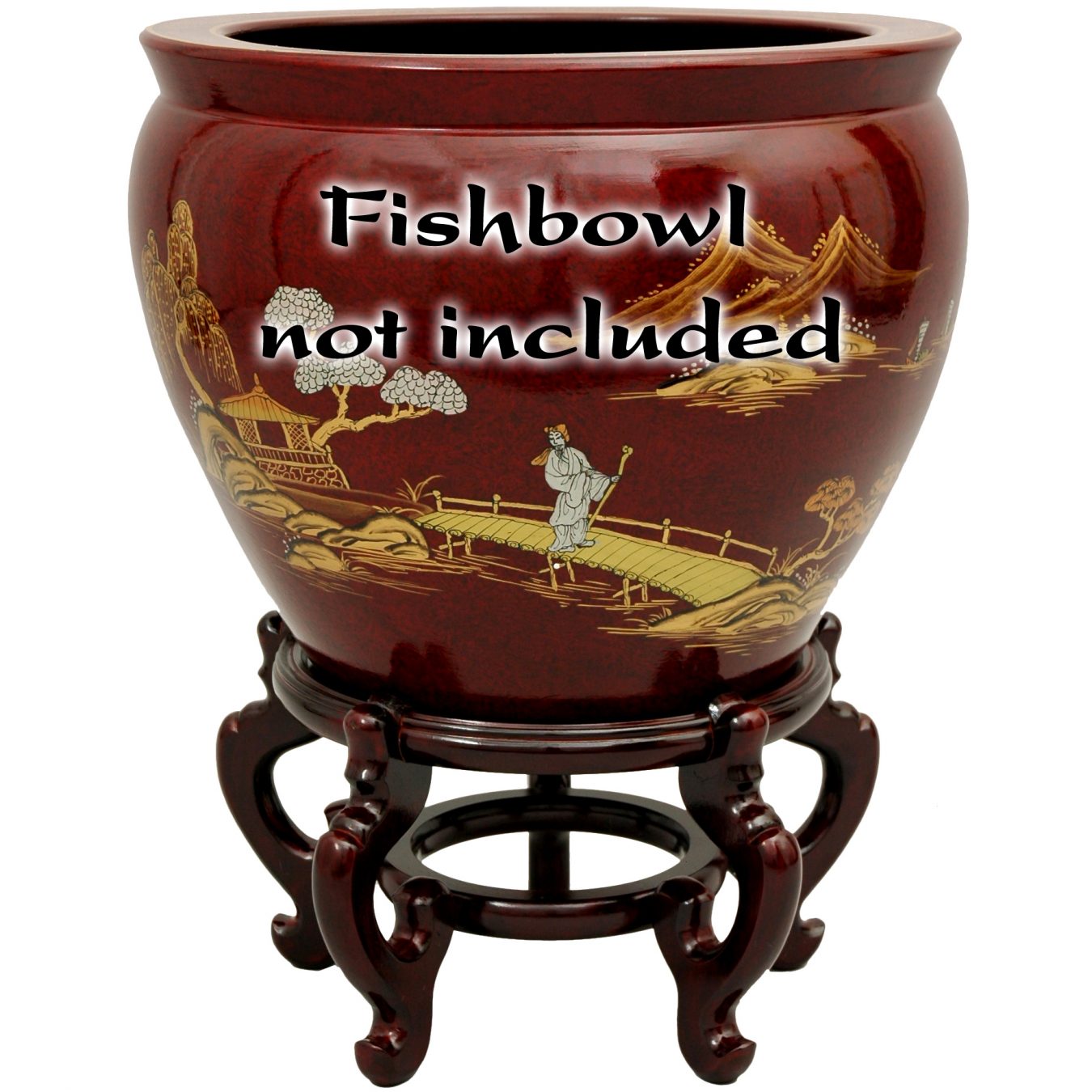 Rosewood Fishbowl Stand - OrientalFurniture.com