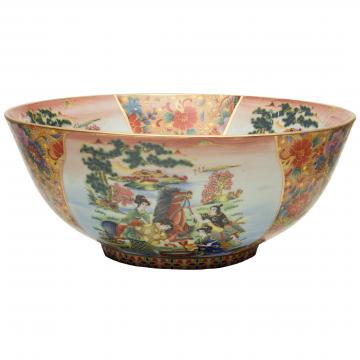 14" Horse in Meadow Porcelain Bowl