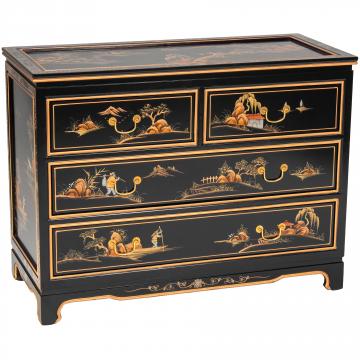 Black Lacquer Cabinet - Landscape