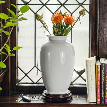 14" White Porcelain Tung Chi Vase