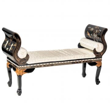 Black Lacquer Open Divan - Royal Ladies