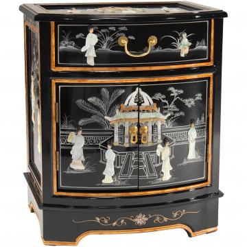 Black Lacquer End Table - Royal Ladies