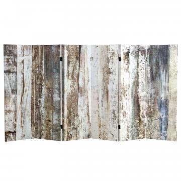 4 ft. Short Double Sided Winter Woods Canvas Folding Screen