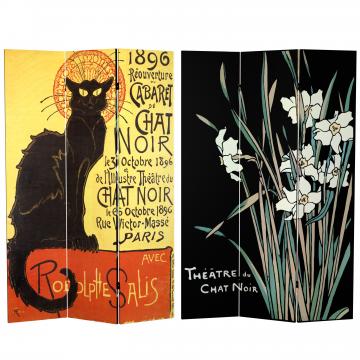 6 ft. Tall Double Sided Chat Noir Room Divider
