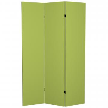 6 ft. Tall Double Sided Olive Canvas Room Divider