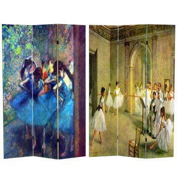6 ft. Tall Double Sided Works of Degas Room Divider - Dancers