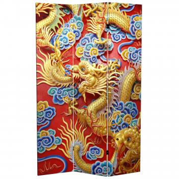 6 ft. Tall Traditional Chinese Emperor Dragon Room Divider