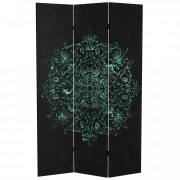 6 ft. Tall Double Sided Sacred Geometry Canvas Room Divider