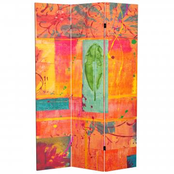 6 ft. Tall Double Sided Tangerine Dream Canvas Room Divider