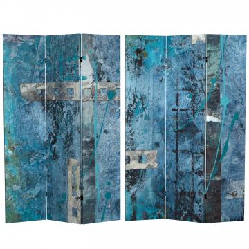 6 ft. Tall Double Sided Blue Dream Canvas Room Divider