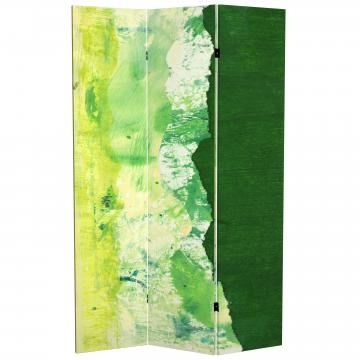 6 ft. Tall Double Sided Green River Canvas Room Divider