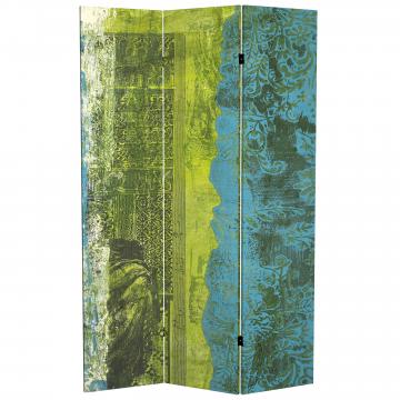 6 ft. Tall Double Sided Philosopher's Gate Canvas Room Divider