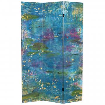 6 ft. Tall Double Sided River God Canvas Room Divider