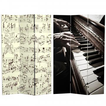 6 ft. Tall Double Sided Music Canvas Room Divider
