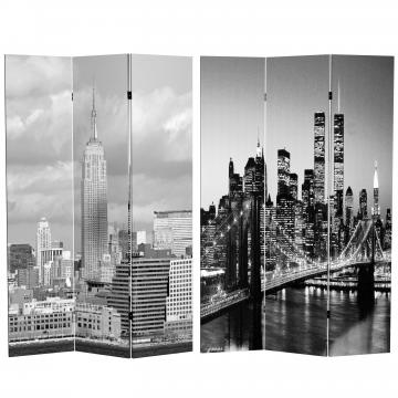6 ft. Tall Double Sided New York Scenes Room Divider