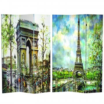 6 ft. Tall Double Sided Paris Room Divider