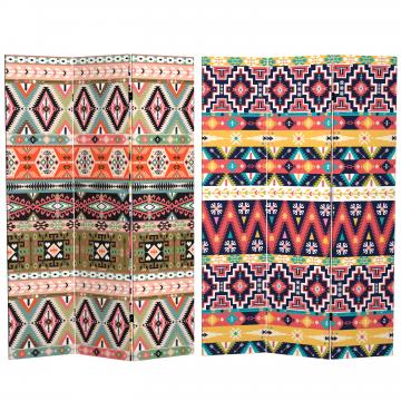 6 ft. Tall Double Sided Ikat Canvas Room Divider