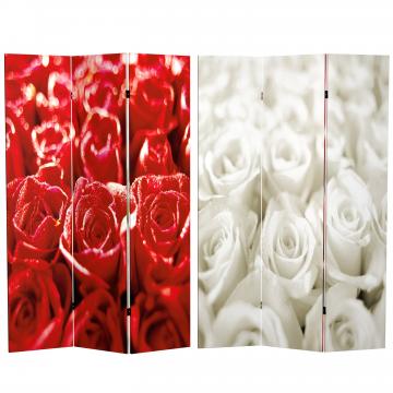6 ft. Tall Double Sided Roses Room Divider