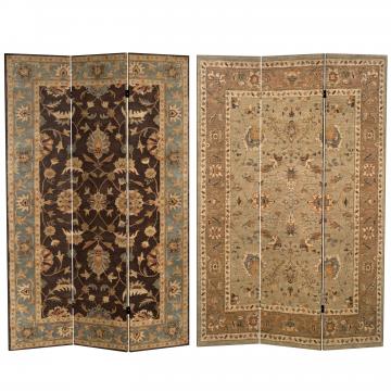 6 ft. Tall Double Sided Persian Rug Canvas Room Divider