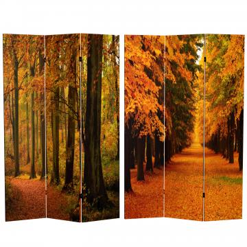 6 ft. Tall Double Sided Autumn Trees Room Divider