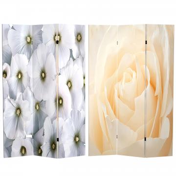 6 ft. Tall Floral Double Sided Room Divider