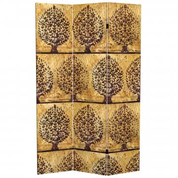 6 ft. Tall Gold Leaf Orchard Canvas Room Divider
