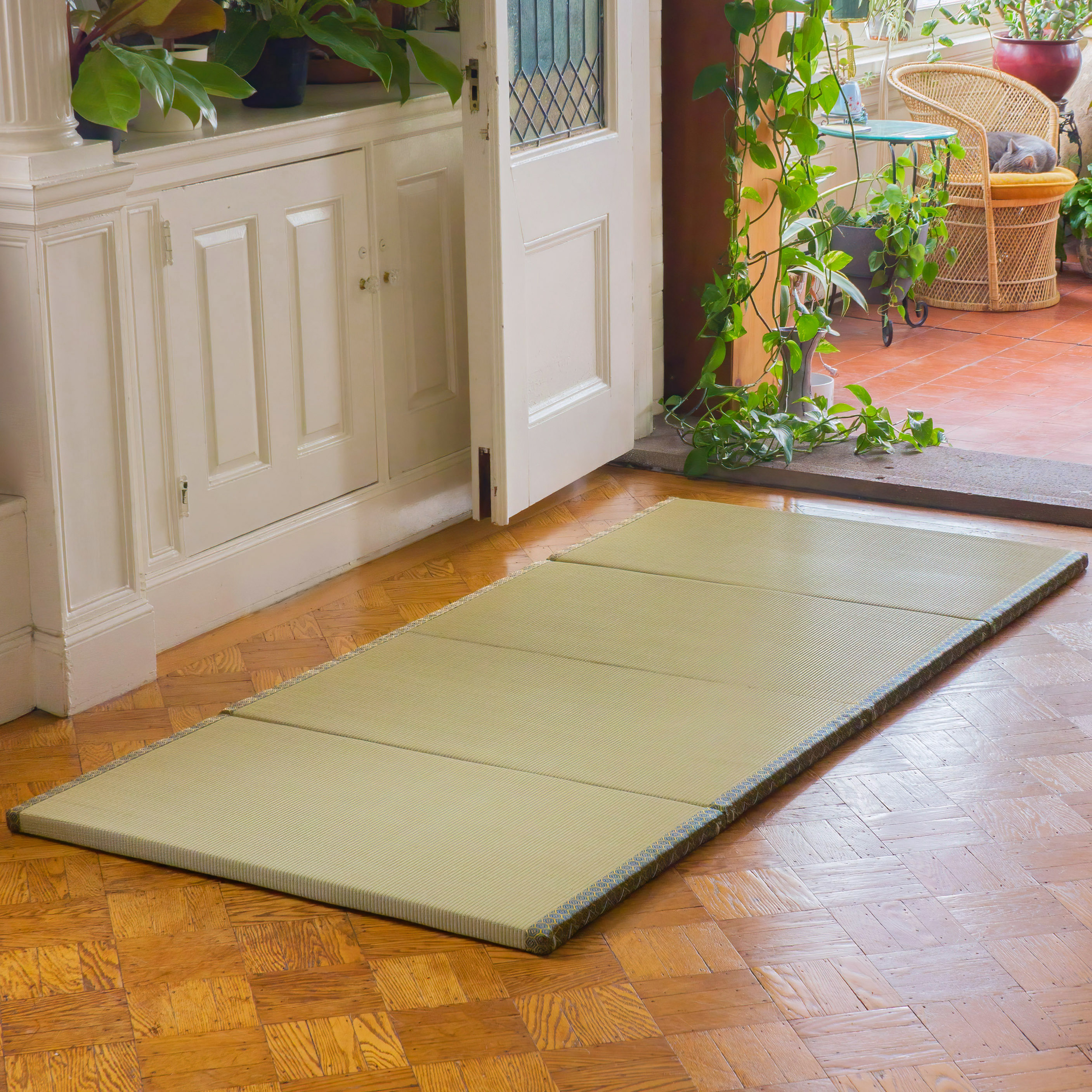 Buy Folding Tatami Mat Jade Brocade Online (TATAMIFOLD6