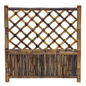 Hoshi Zen Garden Fence Panel - Burnt Bamboo