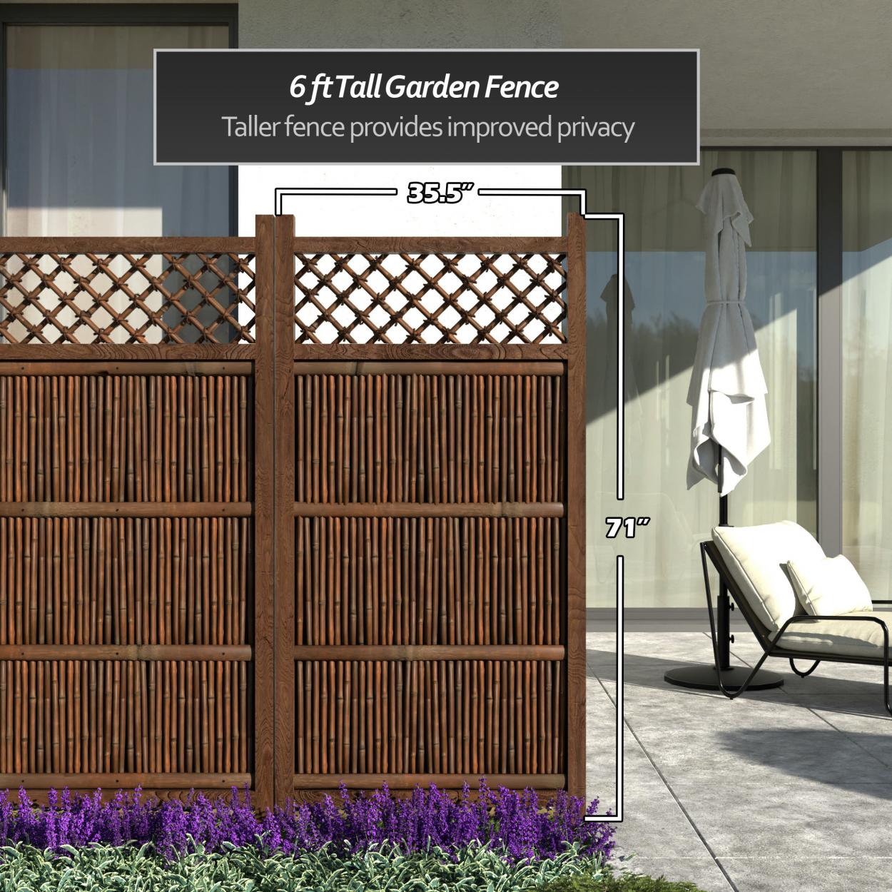 Buy 6 ft. x 3 ft. Kogeta Zen Garden Bamboo Fence Panel