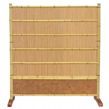 3 1/2 ft Short Freestanding Screen - Natural Bamboo