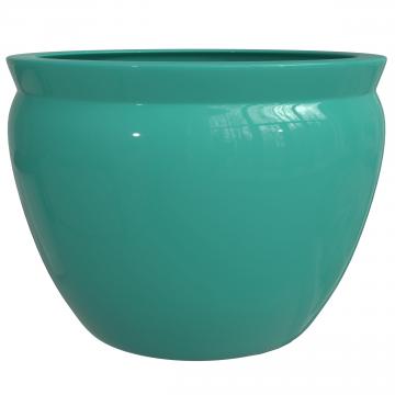 14" Turquoise Fishbowl Planter