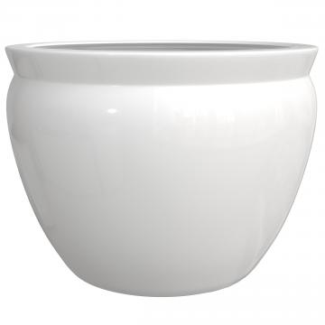 16" White Porcelain Fishbowl Planter