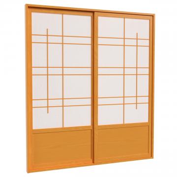 7 ft. Tall Eudes Shoji Sliding Door Kit (Double - Sided)