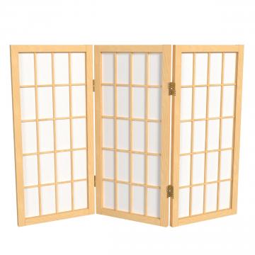 2 ft. Short Desktop Window Pane Shoji Screen