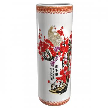 24" Cherry Blossom Porcelain Umbrella Stand