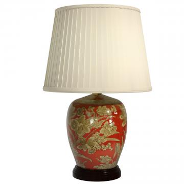 21" Floral Bouquet Jar Lamp