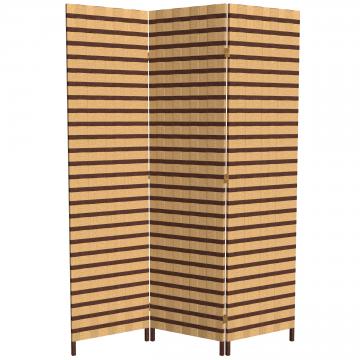 6 ft. Tall Two Tone Natural Fiber Room Divider