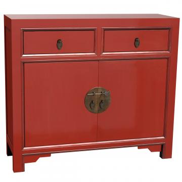 Ming Cabinet - Antique Red