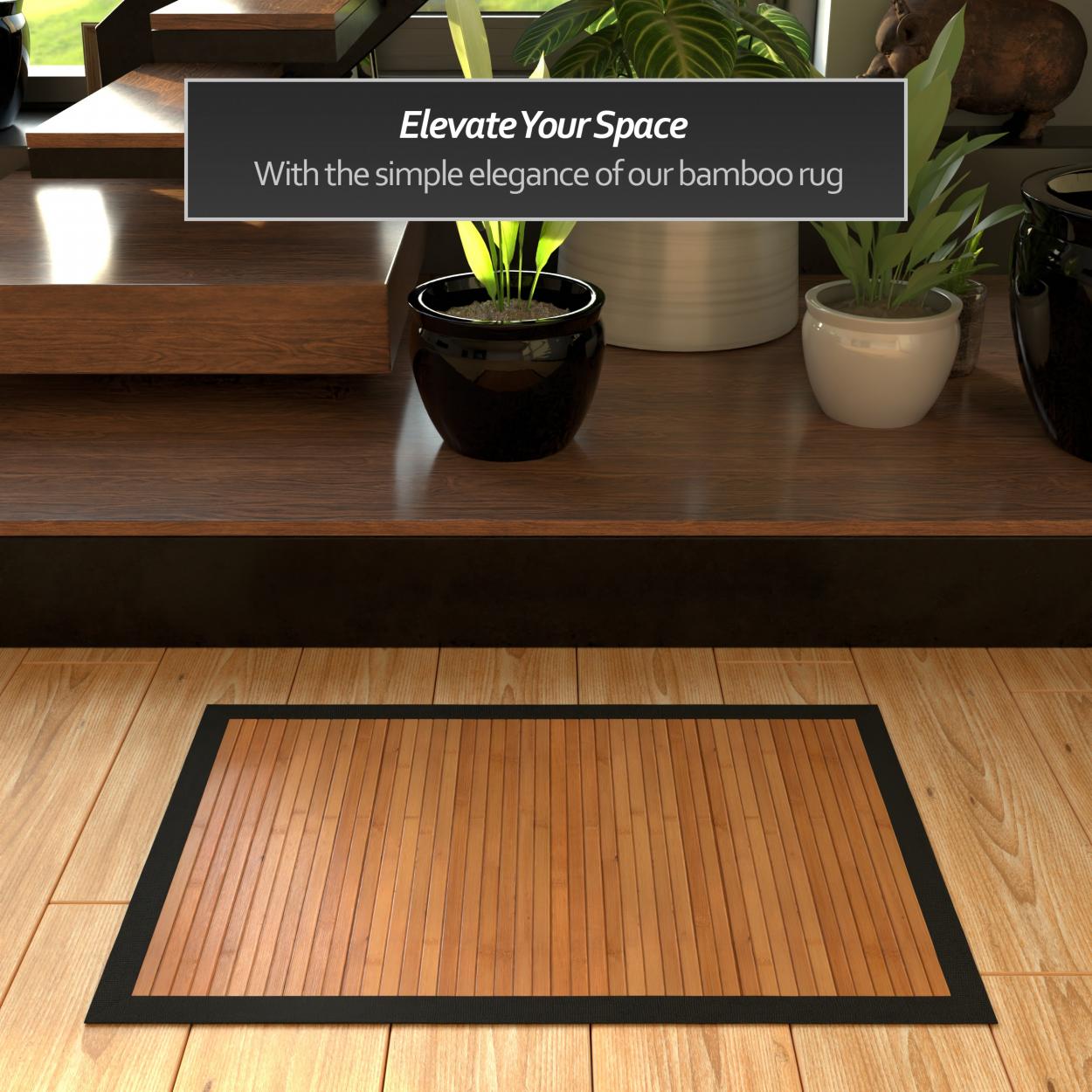 Bamboo Area Rug Roll Up Bamboo Mat Qriocio A5' X 8' Bamboo Area