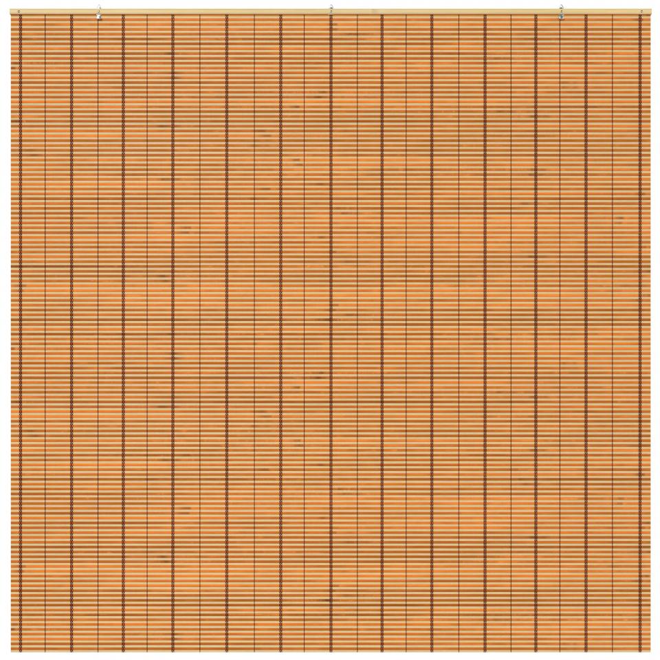 OrientalFurniture.com: Burnt Bamboo Cordless Window Shade - Two