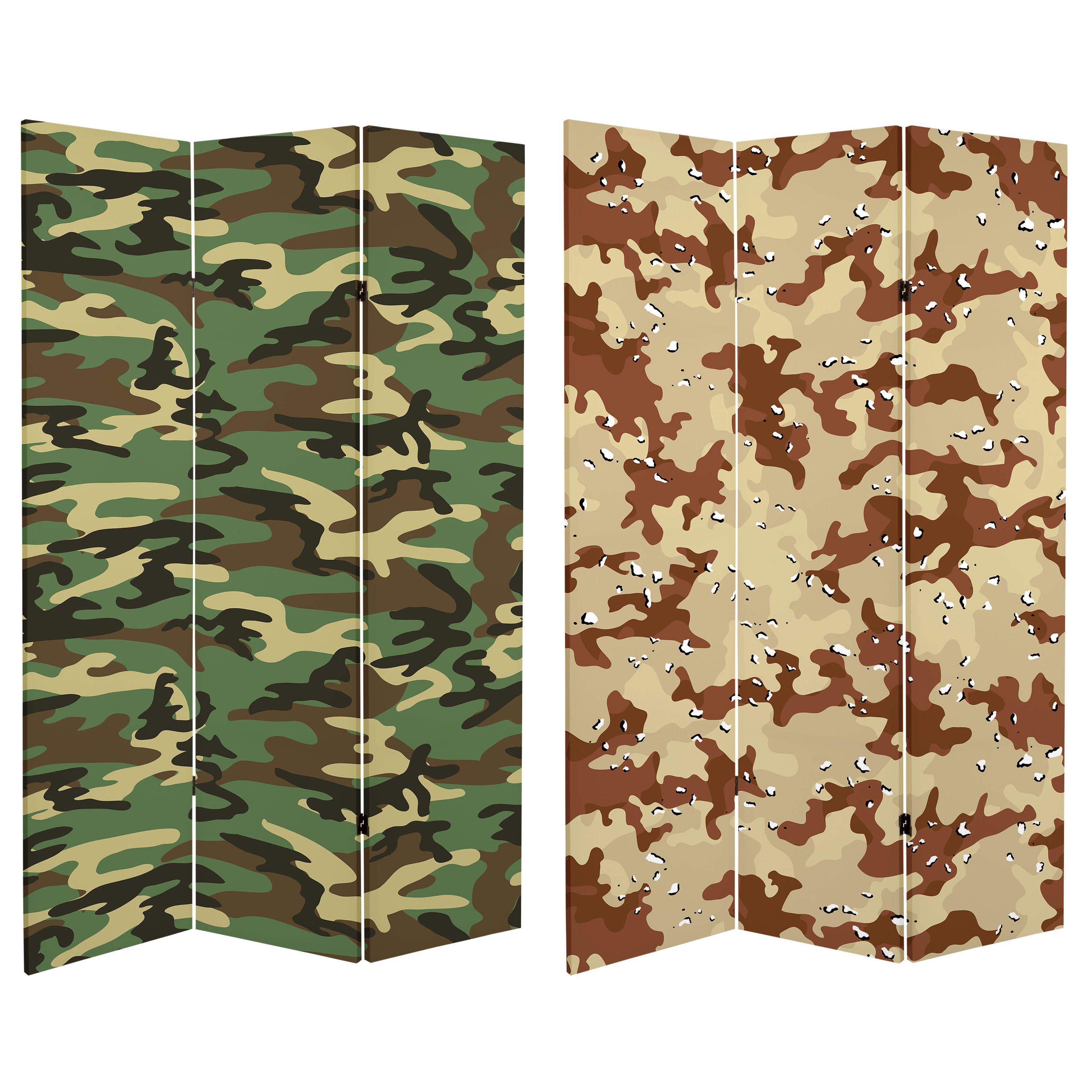 Buy 6 ft. Tall Double Sided Camouflage Canvas Room Divider Online (CAN