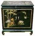 Black Lacquer End Table