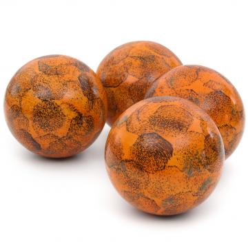 4" Sponged Light Orange Porcelain Ball Set