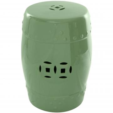 18" Celadon Porcelain Garden Stool