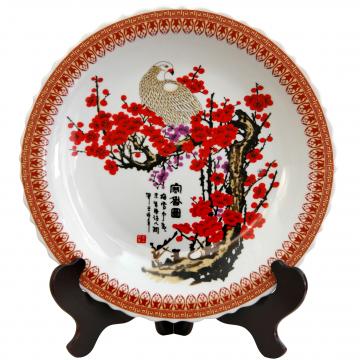 14" Cherry Blossom Porcelain Plate