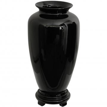 14" Solid Black Porcelain Tung Chi Vase