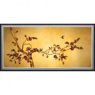 Birds on Plum Tree Canvas Wall Art