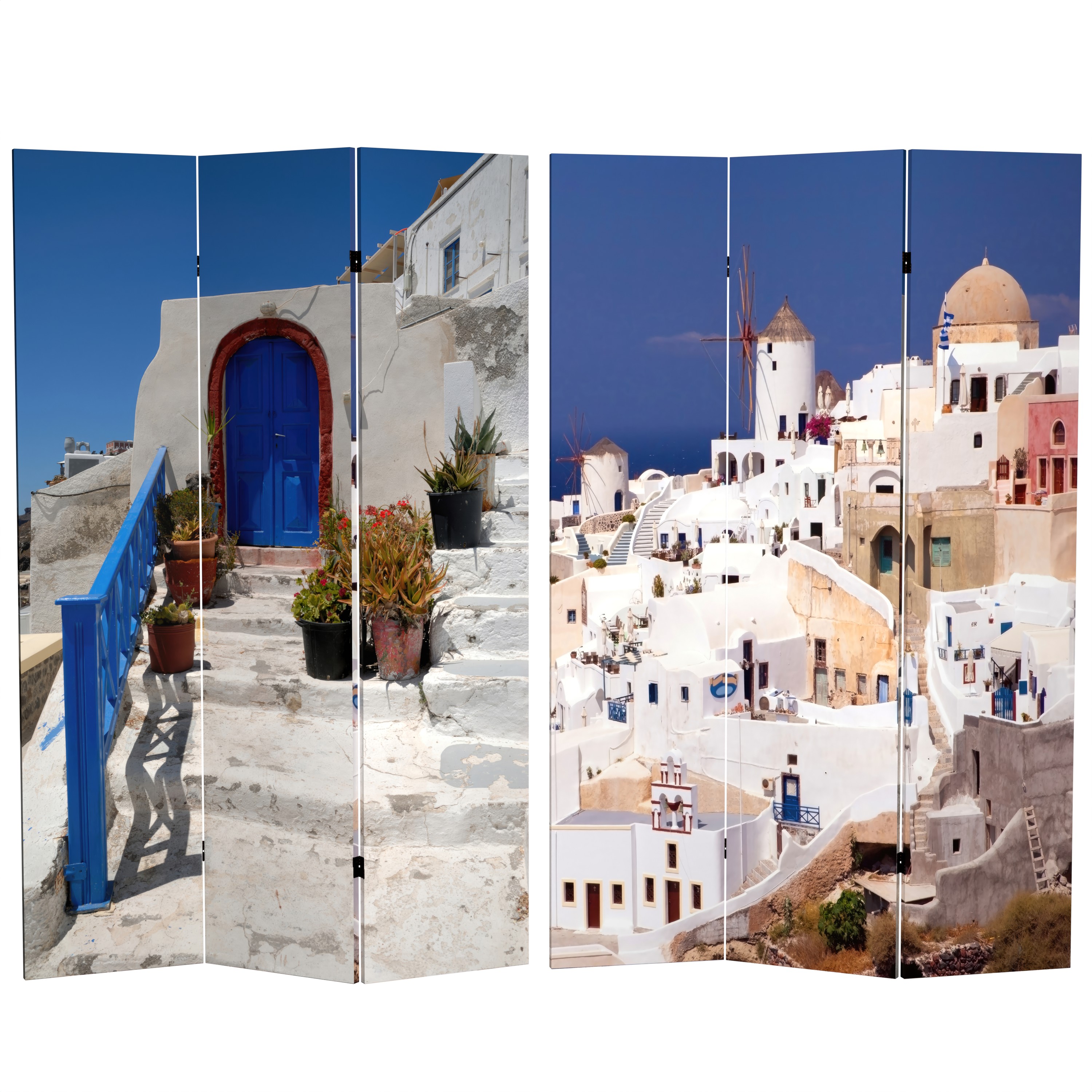 Buy 6 ft. Tall Double Sided Santorini Greece Room Divider Online (CAN