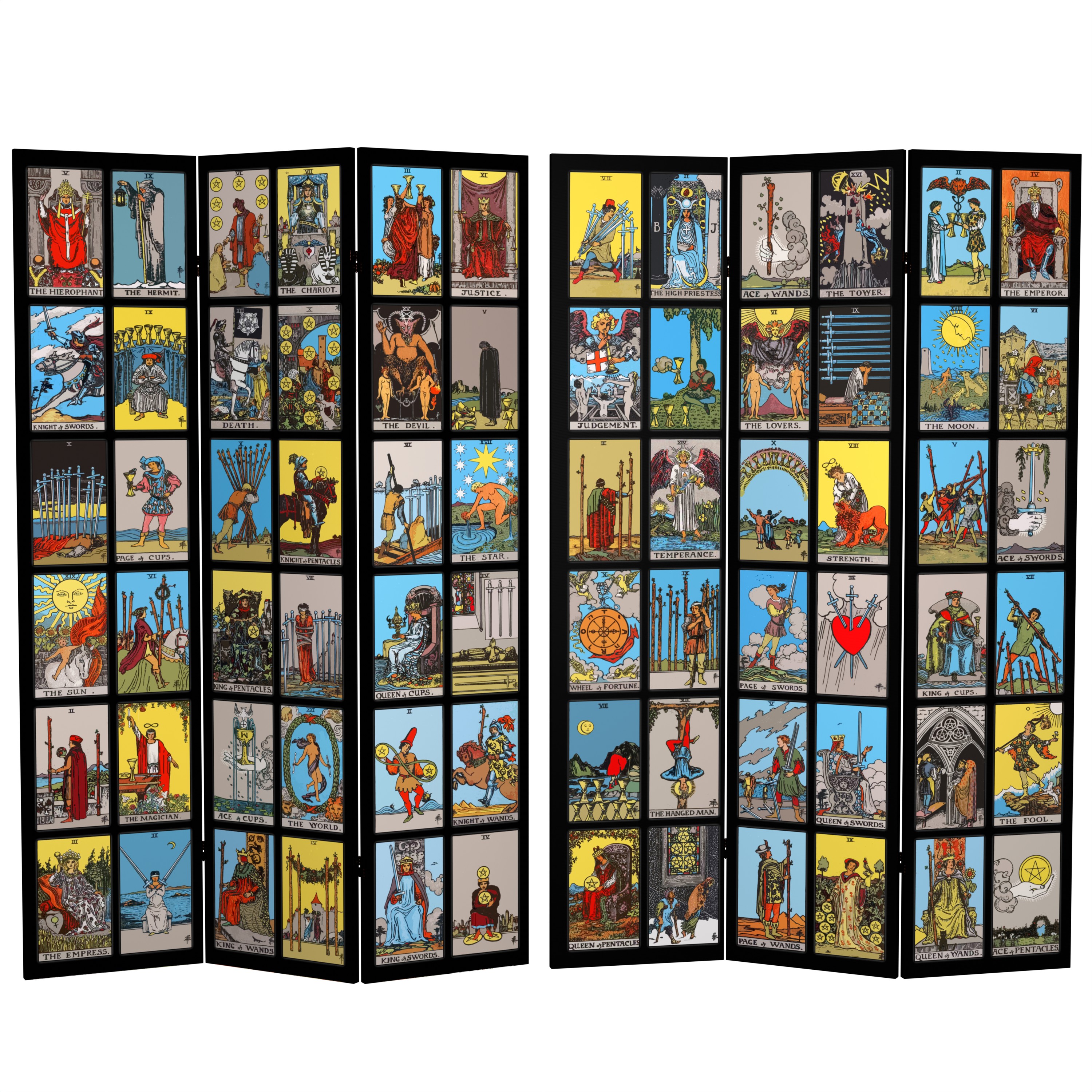 Buy 6 ft. Tall Double Sided Tarot Canvas Room Divider Online (CANTAROT